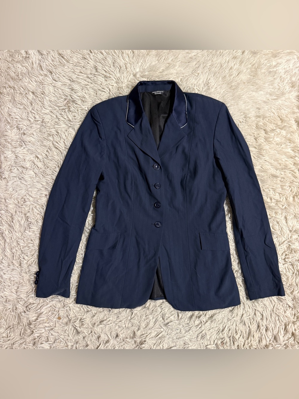 Women’s Size 14R Navy Grand Prix Horseback Riding Show Coat. Good Condition.